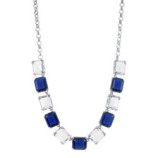 COLLAR PIEDRA AZUL BLANCO 40 CMS