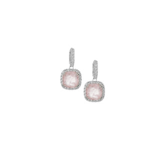 PENDIENTES PLATA 925 CIRCONITA ROSA